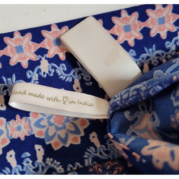 Japna Floral Shorts Romper Medium Pockets Short Sleeve Lined VNeck 0760 - Picture 5 of 5